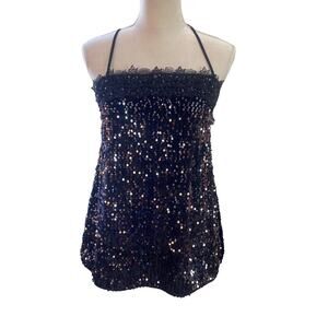 Intimately Free People Women's Black Sequins Top Size XS